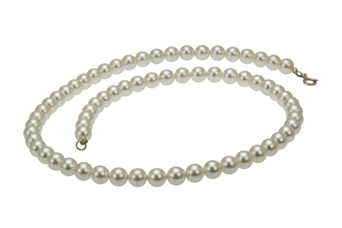 White Pearl Silver Necklace