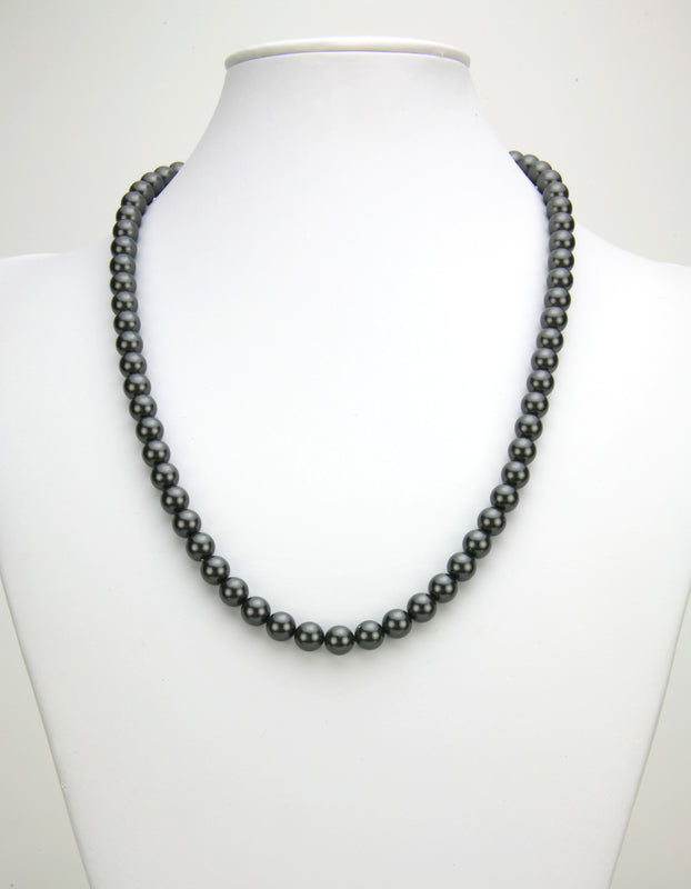  Black Pearl Silver Necklace