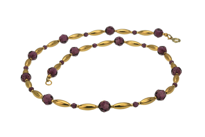 Stunning Amethyst and Gold Necklace