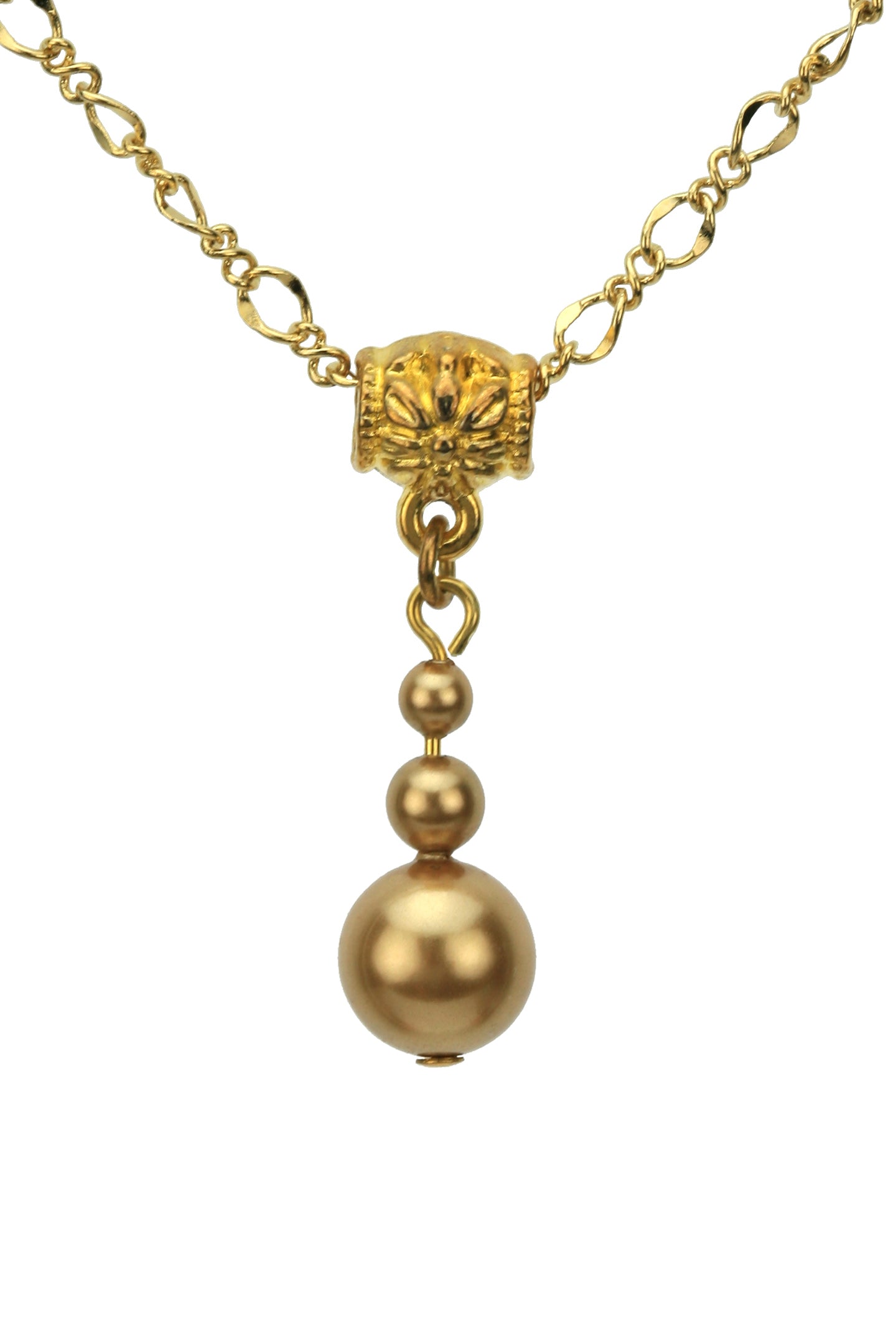 Antique Brass Pearl Gold Pendant