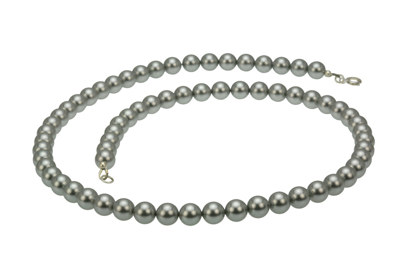 Light Grey Pearl Silver Necklace