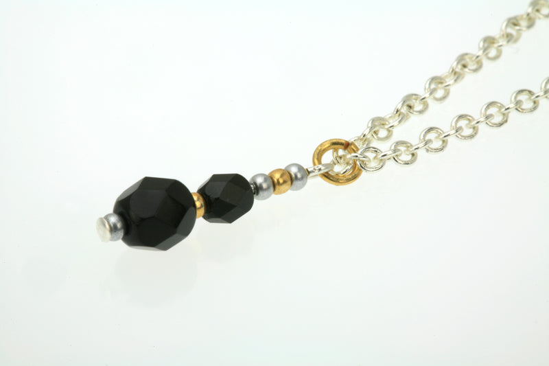Black and Gold Silver Pendant