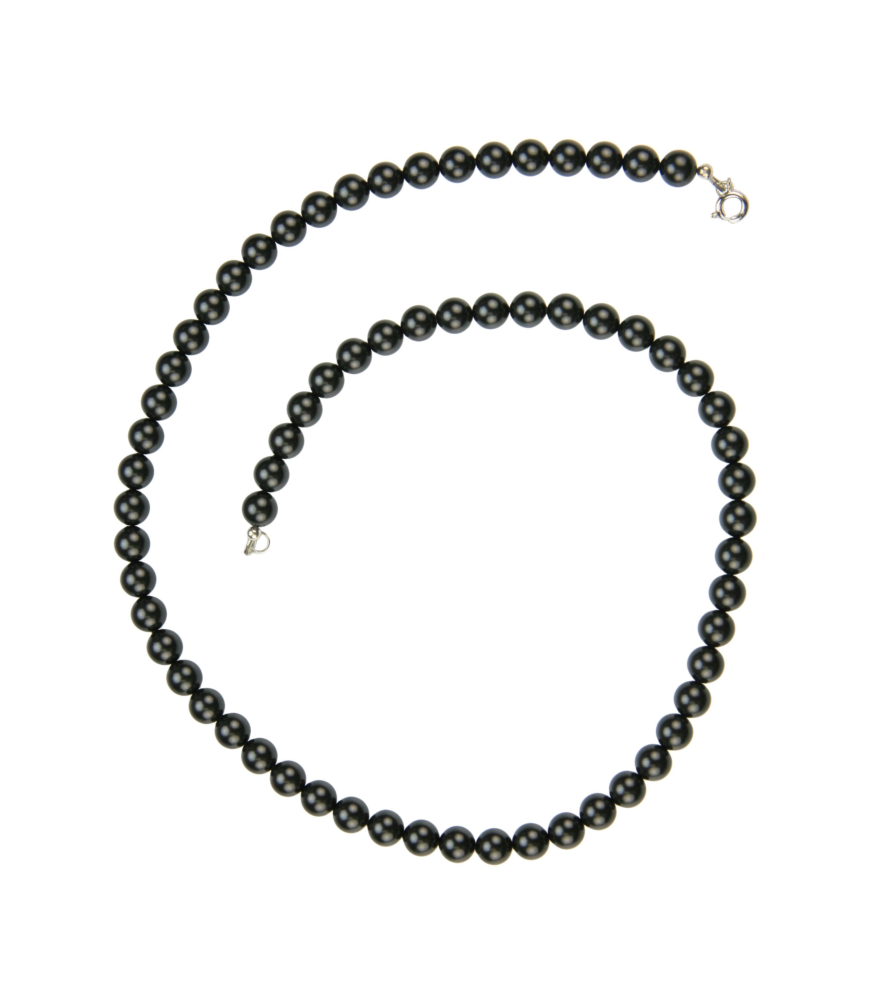 Black Pearl Silver Necklace