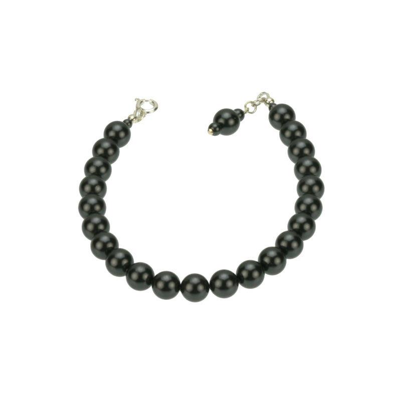 Black Pearl Silver Bracelet