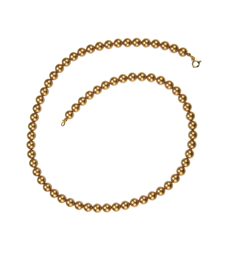 Bright Gold Pearl Gold Necklace