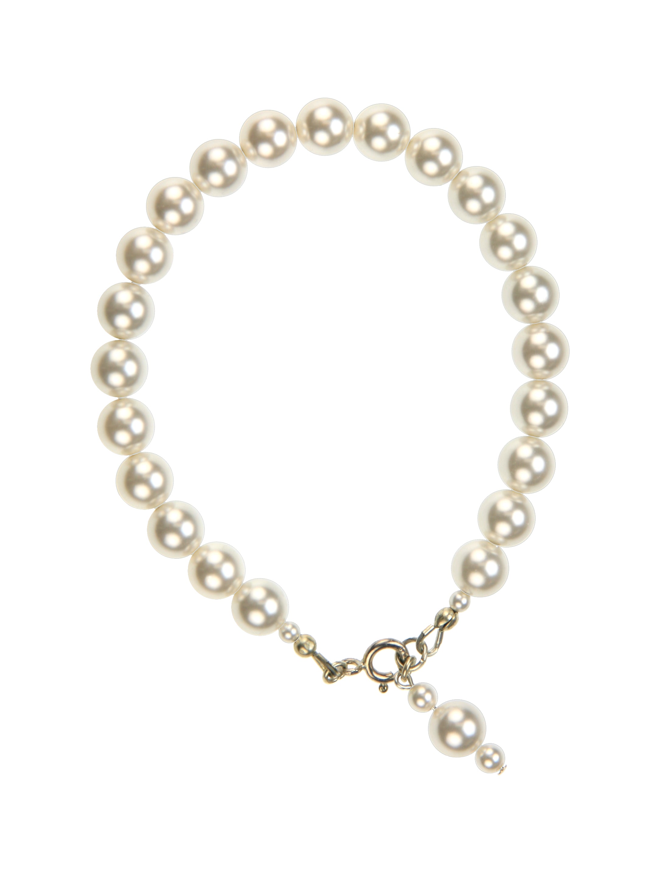 White Pearl Silver Bracelet