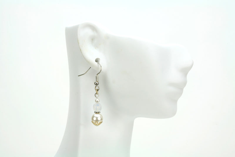 Silver October Birthstone Earrings